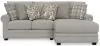 Jackson Furniture Industries 3345/46/76-26 Livingston - 2 Piece Sofa Chaise With Comfort Coil Seating And 6 Accent Pillows Included (RSF Chaise) - Linen
