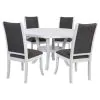 Coaster Fine Furniture 109330-S5 Judd - 5 Piece Round Wood Dining Table Set - Pearl White