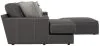 Jackson Furniture Industries 5045/73/75/28-28 Jackson Furniture Industries 5045/73/75/28-28 Minori - Italian Leather 2 Piece Sofa / Chaise With LSF Chaise And Cocktail Ottoman - Steel