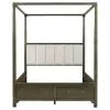 Coaster Fine Furniture 224931QB2 Gran Park - Queen Side Rails, Posts, Left & Right Canopy, Box 2 of 2 - Dark Cocoa
