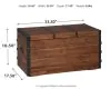 Ashley Furniture A4000096 Kettleby - Storage Trunk - Brown