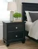 Ashley Furniture B687/31/36/46/84/86/87/92(2) Ashley Furniture B687/31/36/46/84/86/87/92(2) Lanolee - 8 Pc. - Dresser, Mirror, Chest, Full Panel Bed, 2 Nightstands - Black