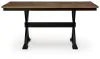 Ashley Furniture D634-32 Ashley Furniture D634-32 Wildenauer - Dining Room Counter Butterfly Extension Table - Brown / Black