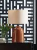 Ashley Furniture L430904 Aaleahya - Glass Table Lamp - Rust