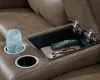 Ashley Furniture PC9180218 Beckley Place - Power Reclining Loveseat With Console / Adjustable Headrest - Earth