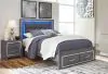 Ashley Furniture B214B3 Ashley Furniture B214B3 Lodanna - Queen Panel Bed With 2 Storage Drawers - Gray