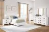 Ashley Furniture B427/31/36/46/53/83/92(2) Ashley Furniture B427/31/36/46/53/83/92(2) Binterglen - 7 Pc. - Dresser, Mirror, Chest, Twin Panel Bed, 2 Nightstands - White