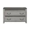Liberty Furniture 237-CB4490 River Place - Curio Base - Riverstone White & Tobacco