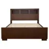 CoasterEssence 200719KE Jessica - Eastern King LED Storage Bookcase Bed - Cappuccino