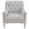 CoasterElevations 508463 Avonlea - Velvet Upholstered Sloped Arm Chair - Pearl Silver