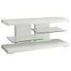 CoasterEssence 700824 Cogswell - 2-Shelf Wood TV Stand - White High Gloss