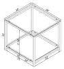 CoasterEssence 720227 Trini - 1-Shelf Glass Top Side End Table - Black Nickel