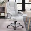 CoasterEssence 801140 Kaffir - Upholstered Adjustable Home Office Desk Chair - White