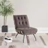 Coaster Fine Furniture 907503 Aloma - Upholstered Tufted Armless Accent Chair - Brown