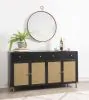 Coaster Fine Furniture 108935BLK Arini - 2-Drawer Cane Door Dining Sideboard Server - Black