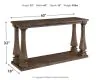 Ashley Furniture T776-4 Johnelle - Sofa Table - Gray