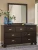 Ashley Furniture B441B1 Covetown - Dresser And Mirror - Dark Brown