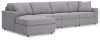 Ashley Furniture 92104S26 Ashley Furniture 92104S26 Modmax - 4-Piece Sectional With Laf Corner Chaise - Granite