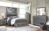 Ashley Furniture B214/31/36/57/54S/95/B100-13/92(2) Ashley Furniture B214/31/36/57/54S/95/B100-13/92(2) Lodanna - 8 Pc. - Dresser, Mirror, Queen Platform Bed with 2 Storage Drawers, 2 Nightstands - Gray