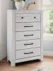 Ashley Furniture PCB1171-46 Ashley Furniture PCB1171-46 Makidern - Five Drawer Chest - Whitewash