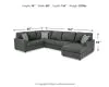 Ashley Furniture 29003S2 Ashley Furniture 29003S2 Edenfield - Right Arm Facing Corner Chaise 3 Pc Sectional - Charcoal