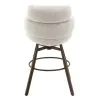 ACME DN03809 Jena - Counter Height Chair With Swivel - Beige & Walnut