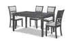 New Classic D1701-160-GRY Gia - 5 Piece Dining Set (Table & 4 Chairs) - Gray