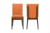 New Classic D7185B-20-ORG Maggie - Dining Chair With Cushion (Set of 2) - Terracotta / Walnut