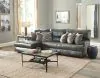 Jackson Furniture Industries 43/62/64/67-28 Jackson Furniture Industries 43/62/64/67-28 Como - 3 Piece Italian Leather Match Manual Reclining Sofa / Chaise With 1 Reclining Seat And LSF Chaise - Steel