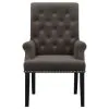 CoasterEssence 115173 Alana - Velvet Upholstered Dining Arm Chair - Brown