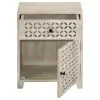 CoasterEssence 953569 August - 1-Drawer Trellis Pattern Storage Cabinet - White Washed