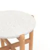 New Classic 60-823-ET Solstice - End Table With Terazzo Top - White