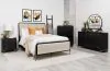 Coaster Fine Furniture 224331KECRM-S5 Arini - 5 Piece Eastern King Bedroom Set - Cream And Black