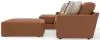 Jackson Furniture Industries 5045/73/75/28-26 Jackson Furniture Industries 5045/73/75/28-26 Minori - Italian Leather 2 Piece Sofa / Chaise With LSF Chaise And Cocktail Ottoman - Whiskey