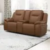 Liberty Furniture 7018BU-23P Callihan - Loveseat With Console P3 & ZW - York Butternut