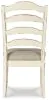 Ashley Furniture D743-01 Realyn - Dining UPH Side Chair (Set of 2) - Ladderback - Chipped White