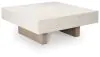 Ashley Furniture T622-8 Ashley Furniture T622-8 Jorlaina - Square Cocktail Table With Faux Cement Top - Light Grayish Brown