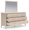 Ashley Furniture B2615/231/36/345/57/54/91(2)/B100-13 Cadmori - 8 Pc. - Dresser, Mirror, Chest, Queen Upholstered Panel Bed, 2 Nightstands - Two-tone