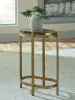 Ashley Furniture A4000716 Porterville - Accent Table - Gold Finish