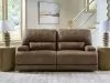 Ashley Furniture PC9180247 Beckley Place - 2 Seat Power Reclining Sofa With Adjustable Headrest - Earth