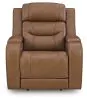 Ashley Furniture PCU1160013A Knightington - Power Recliner With Audio Seating - Caramel