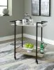 Ashley Furniture A4000389 Waylowe - Bar Cart - Brown / Black