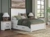 Ashley Furniture B4615B14 Ashley Furniture B4615B14 Savonport - Queen Panel Bed With 2 Under Bed Storage Units - White / Brown