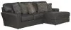 Jackson Furniture Industries 4378/46/76-28 Jackson Furniture Industries 4378/46/76-28 Denali - 2 Piece Italian Leather Match Sofa Chaise With Right Side Facing Chaise - Steel