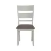 Liberty Furniture 182-C1501S Brook Bay - Slat Back Upholstered Side Chair - Textured White / Carbon Gray