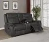 CoasterEveryday 603505 Lawrence - Upholstered Padded Arm Reclining Loveseat - Charcoal