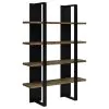 CoasterEveryday 882036 Danbrook - 4-Shelf Bookshelf - Black And Aged Walnut