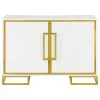 CoasterEssence 959594 Elsa - 2 Door Wood Storage Accent Cabinet - White And Gold