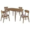 Coaster Fine Furniture 108461-S5 Dortch - 5 Piece Oval Solid Wood Dining Set - Walnut