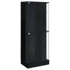 Coaster Fine Furniture 950398 Cabra - 4-Door LED Curio Display Cabinet - Black High Gloss